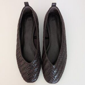 Brown Woven H&M Ballet Flats